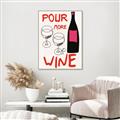 Picture of  Pour More Wine Typography Poster _GroupedProduct_Rectangle_Portrait_Canvas_Framed_