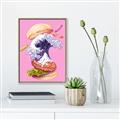 Picture of kanagawa burger _GroupedProduct_Rectangle_Portrait_Canvas_Framed_