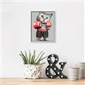 Picture of Boxing cat _GroupedProduct_Rectangle_Portrait_Canvas_Framed_