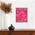 Picture of Cheese and Wine Typography Poster _GroupedProduct_Rectangle_Portrait_Unframed_Print_Only_