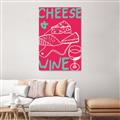 Picture of Cheese and Wine Typography Poster _GroupedProduct_Rectangle_Portrait_Unframed_Print_Only_