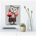 Picture of Boxing cat _GroupedProduct_Rectangle_Portrait_Unframed_Print_Only_