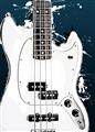 Picture of Retro White guitar Poster _GroupedProduct_Rectangle_Portrait_Unframed_Print_Only_