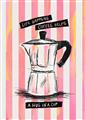 Picture of Mocca Coffee on Stripes - Hug in a Cup _GroupedProduct_Rectangle_Portrait_Unframed_Print_Only_