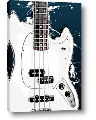 Picture of Retro White guitar Poster