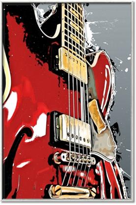 Picture of Retro Red guitar Poster