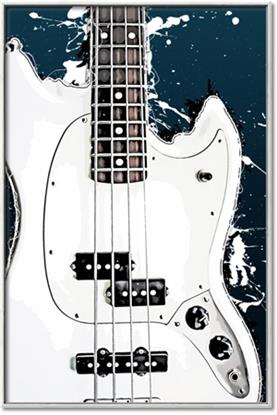 Picture of Retro White guitar Poster