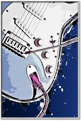 Picture of Retro Blue guitar Poster