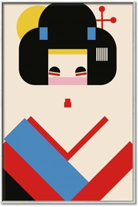 Picture of Geisha Retro Poster