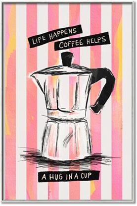 Picture of Mocca Coffee on Stripes - Hug in a Cup