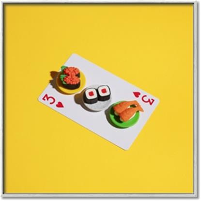 Picture of Sushi Selection on a Playing Card