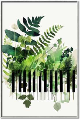 Picture of Piano watercolor Poster
