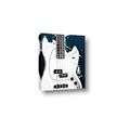 Picture of Retro White guitar Poster _GroupedProduct_Rectangle_Portrait_Canvas_