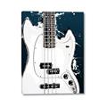 Picture of Retro White guitar Poster _GroupedProduct_Rectangle_Portrait_Canvas_
