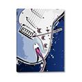Picture of Retro Blue guitar Poster _GroupedProduct_Rectangle_Portrait_Canvas_