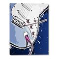 Picture of Retro Blue guitar Poster _GroupedProduct_Rectangle_Portrait_Canvas_