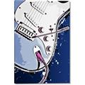 Picture of Retro Blue guitar Poster _GroupedProduct_Rectangle_Portrait_Canvas_