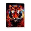 Picture of Tiger With Headphones animal _GroupedProduct_Rectangle_Portrait_Canvas_