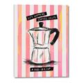 Picture of Mocca Coffee on Stripes - Hug in a Cup _GroupedProduct_Rectangle_Portrait_Canvas_