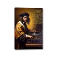 Picture of Old Vinyl Sounds Better Typography Poster _GroupedProduct_Rectangle_Portrait_Canvas_