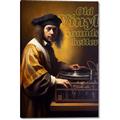 Picture of Old Vinyl Sounds Better Typography Poster _GroupedProduct_Rectangle_Portrait_Canvas_