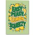Picture of Easy Peasy Lemon Squeezy Typography Poster _GroupedProduct_Rectangle_Portrait_Canvas_