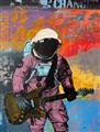 Picture of Retro Spaceman with Guitar Poster _GroupedProduct_Rectangle_Portrait_Unframed_Print_Only_
