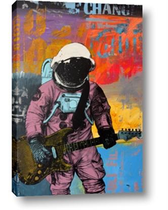 Picture of Retro Spaceman with Guitar Poster