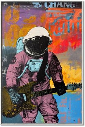 Picture of Retro Spaceman with Guitar Poster