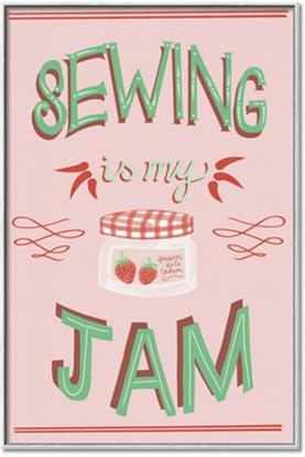 Picture of Sewing is my Jam Typography Poster