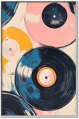 Picture of Retro Vinyl Records Poster