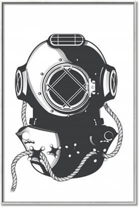 Picture of Vintage Diver Poster