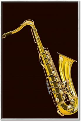 Picture of Golden Saxophone Poster