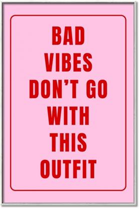 Picture of Bad Vibes Typography Poster