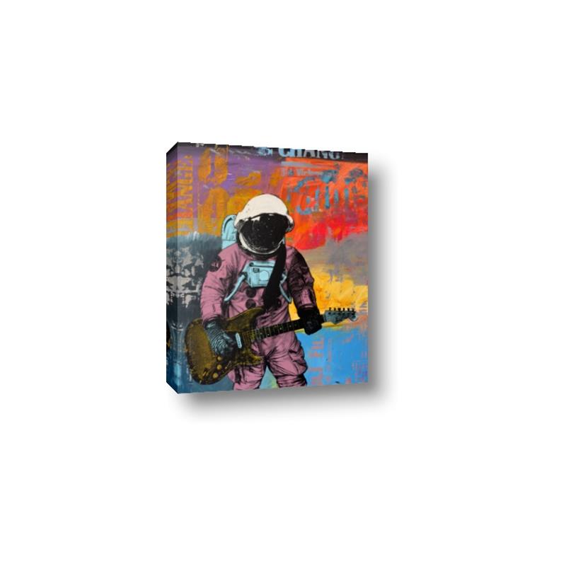 Picture of Retro Spaceman with Guitar Poster _GroupedProduct_Rectangle_Portrait_Canvas_