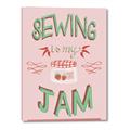 Picture of Sewing is my Jam Typography Poster _GroupedProduct_Rectangle_Portrait_Canvas_