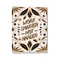 Picture of Work Smarter Not Harder Typography Poster _GroupedProduct_Rectangle_Portrait_Canvas_