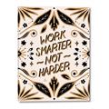 Picture of Work Smarter Not Harder Typography Poster _GroupedProduct_Rectangle_Portrait_Canvas_