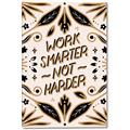 Picture of Work Smarter Not Harder Typography Poster _GroupedProduct_Rectangle_Portrait_Canvas_