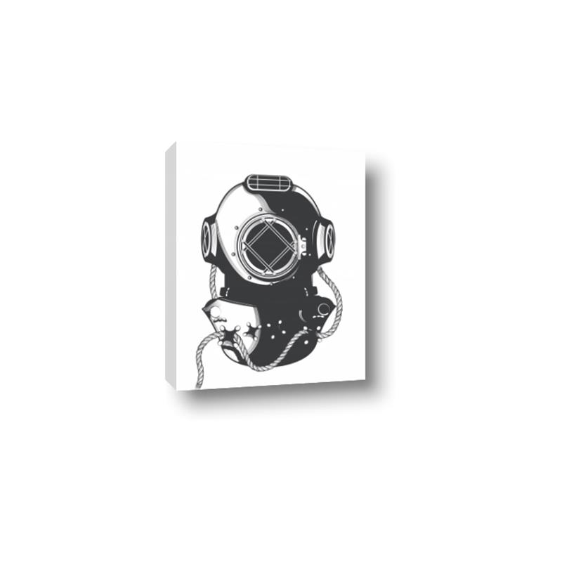 Picture of Vintage Diver Poster _GroupedProduct_Rectangle_Portrait_Canvas_