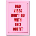 Picture of Bad Vibes Typography Poster _GroupedProduct_Rectangle_Portrait_Canvas_