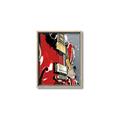 Picture of Retro Red guitar Poster _GroupedProduct_Rectangle_Portrait_Canvas_Framed_