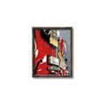 Picture of Retro Red guitar Poster _GroupedProduct_Rectangle_Portrait_Canvas_Framed_