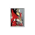 Picture of Retro Red guitar Poster _GroupedProduct_Rectangle_Portrait_Canvas_Framed_
