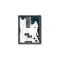 Picture of Retro White guitar Poster _GroupedProduct_Rectangle_Portrait_Canvas_Framed_
