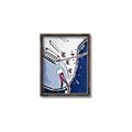 Picture of Retro Blue guitar Poster _GroupedProduct_Rectangle_Portrait_Canvas_Framed_