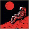 Picture of Retro Moonwalk Poster _GroupedProduct_Square_Canvas_Framed_