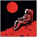 Picture of Retro Moonwalk Poster _GroupedProduct_Square_Canvas_Framed_