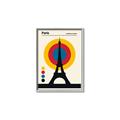 Picture of Retro Eiffel Tower Poster _GroupedProduct_Rectangle_Portrait_Canvas_Framed_