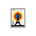Picture of Retro Eiffel Tower Poster _GroupedProduct_Rectangle_Portrait_Canvas_Framed_